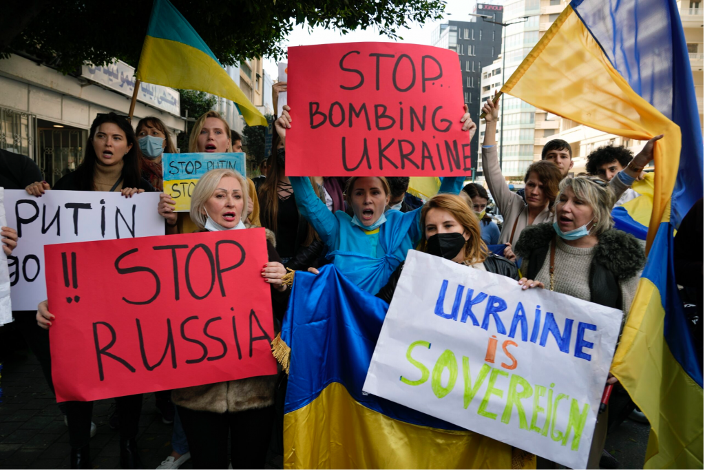 Protest against "Russian" invasion